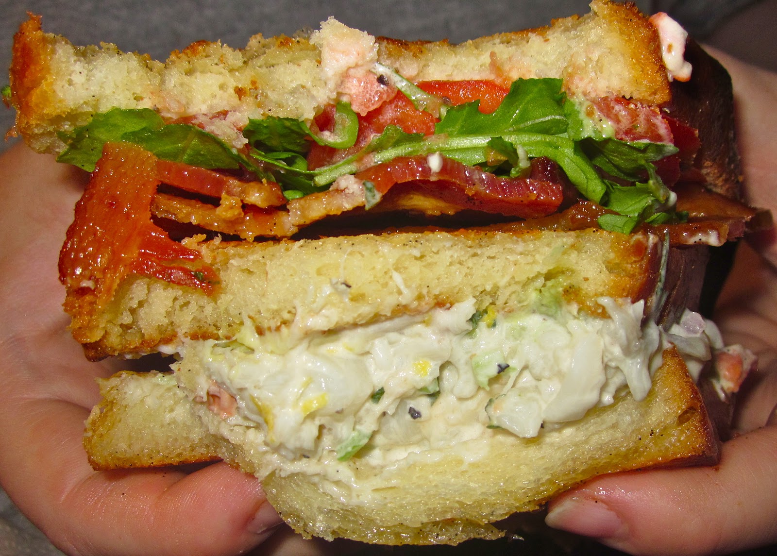 Haute + Heirloom Lobster Club Sandwich with Vanilla Bean Butter Fried