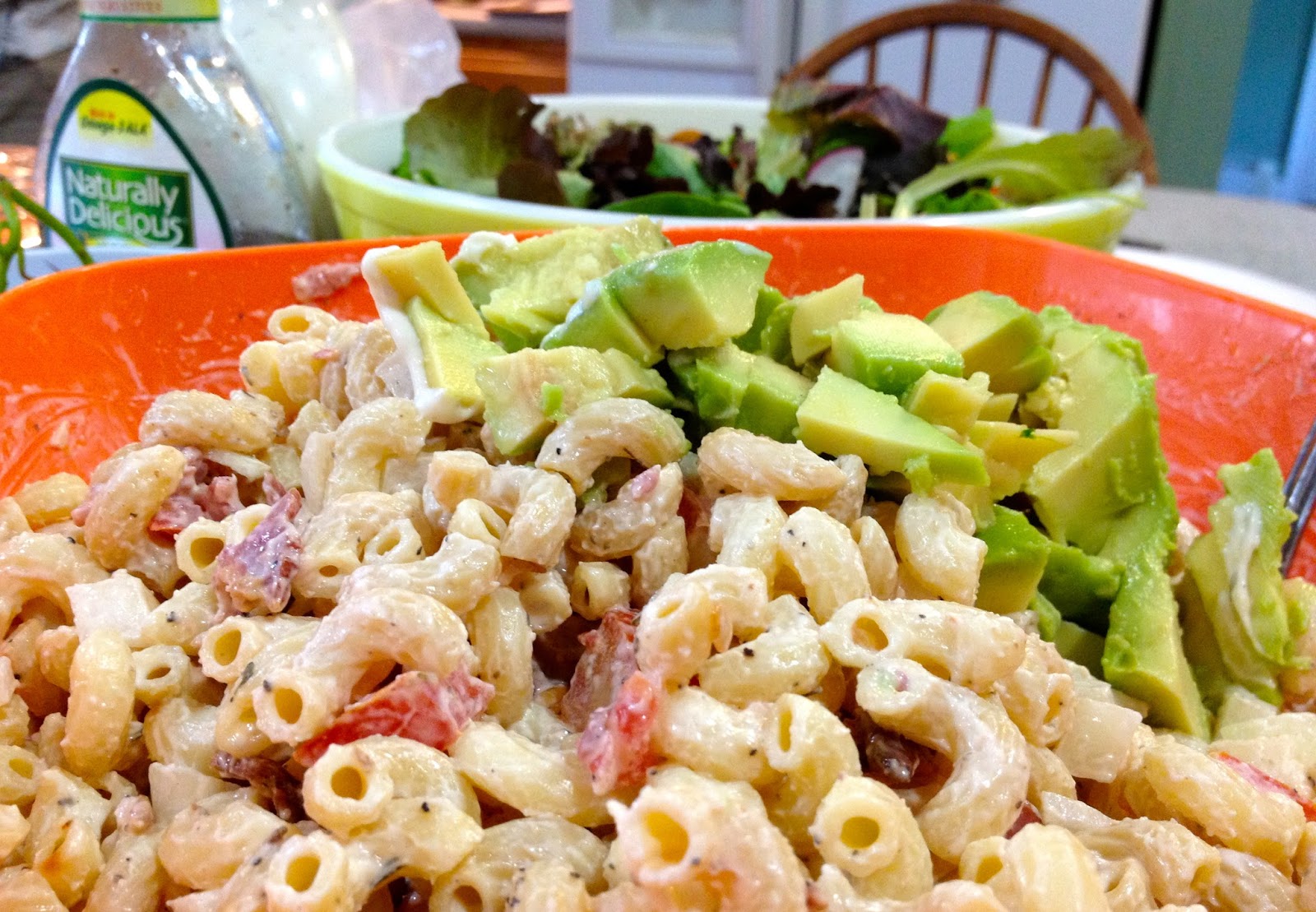 Gourmet Taste for the College Buds Bacon Avocado Pasta Salad