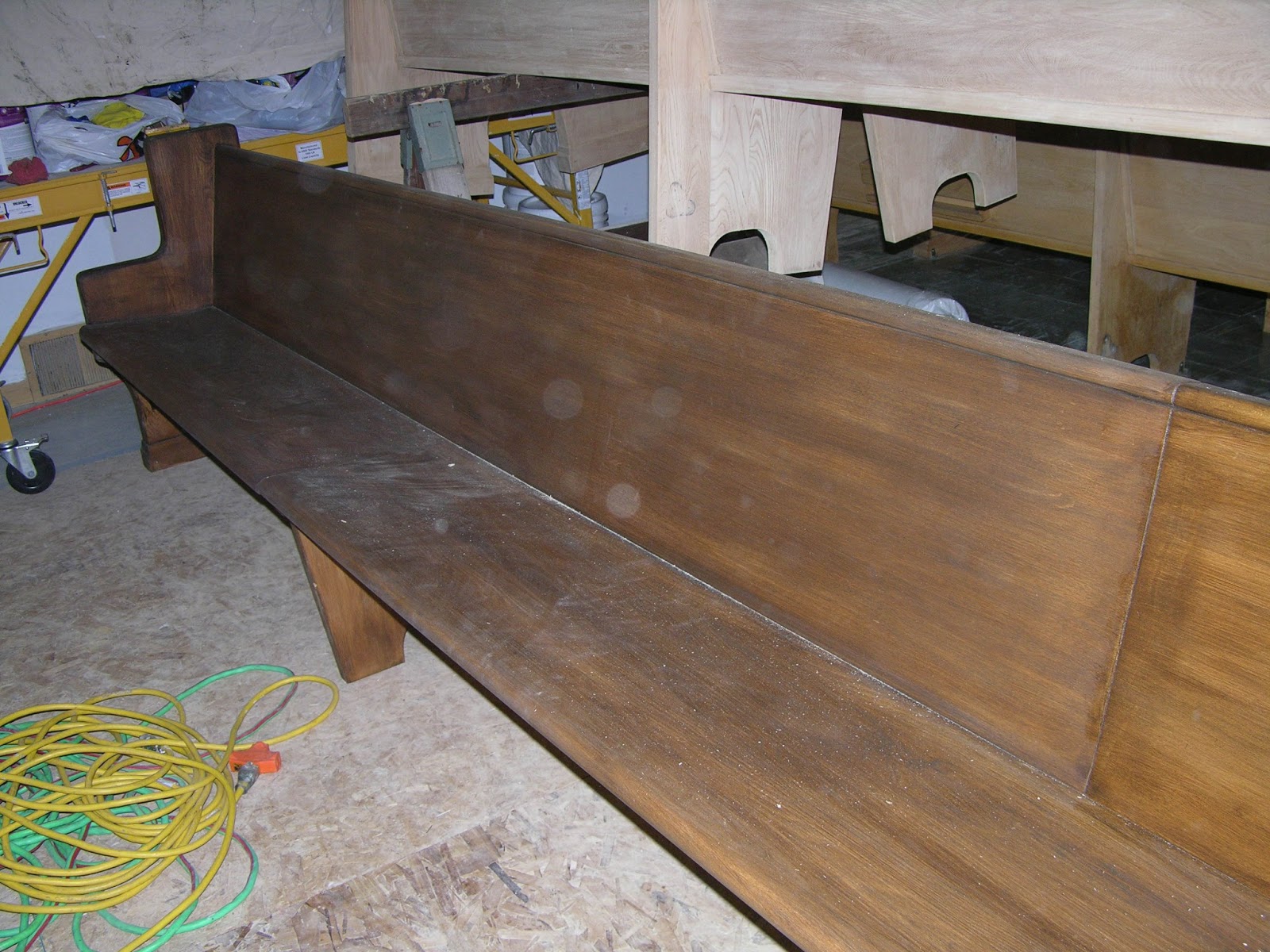 Church Pew Restoration and Refinishing St John, WI Church Pew