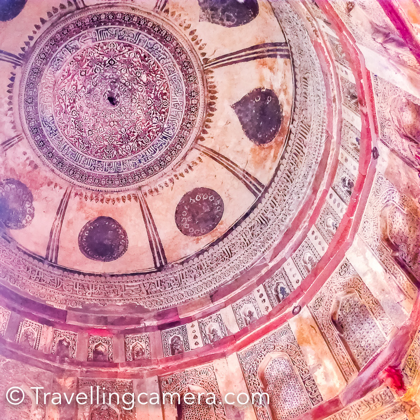 Travellingcamera loves clicking ceilings, windows and doors. Above photograph is clicked inside one of the gumbads of Lodhi Garden.