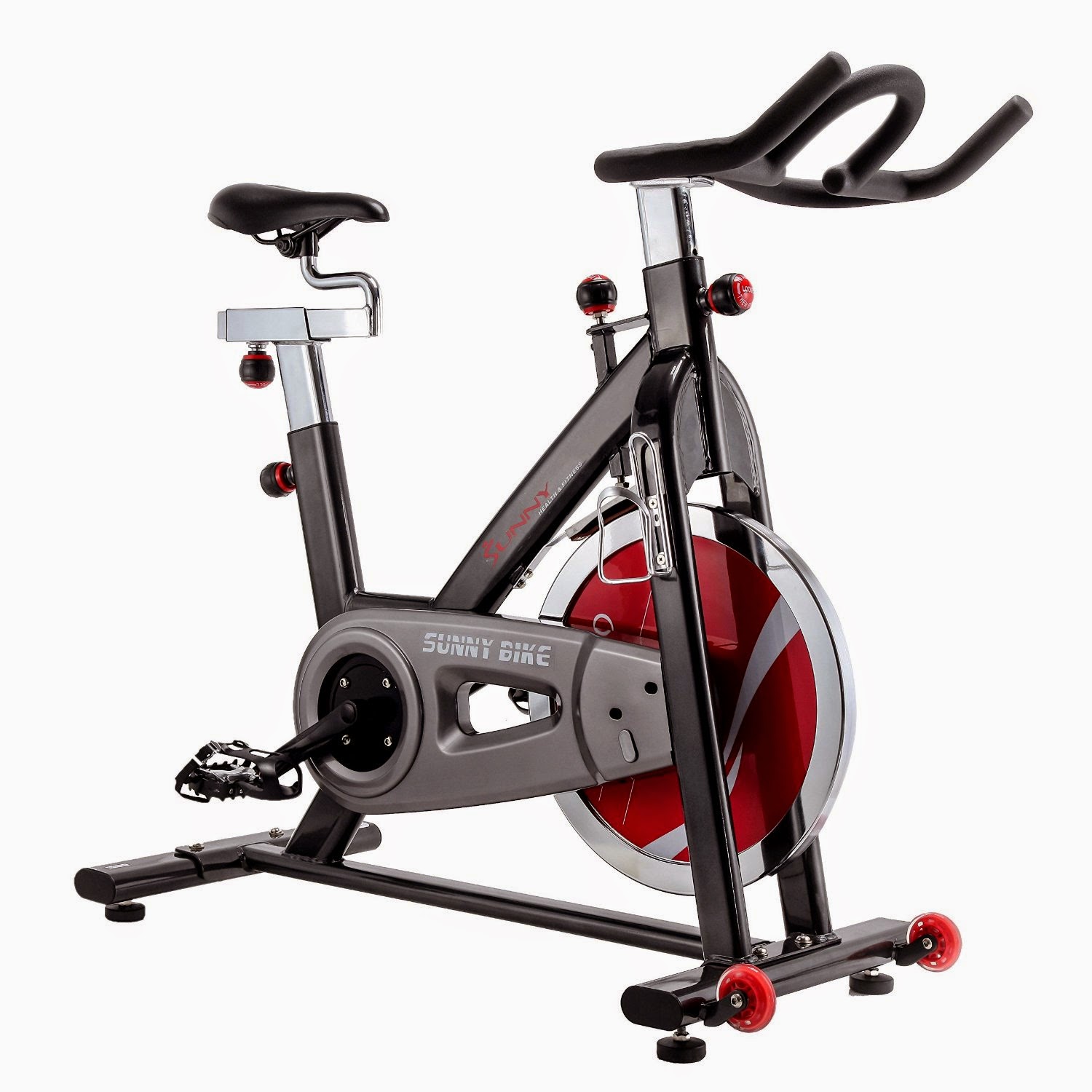 Sunny Health & Fitness Belt Drive Indoor Cycling Bike SF-B1002 Grey, review, spin bike, 49 lbs flywheel, adjustable resistance, fully adjustable seat & handlebars