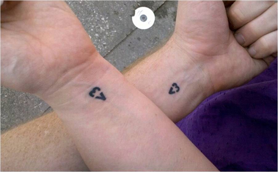 3. 30+ Small Initial Tattoos for Couples - wide 1