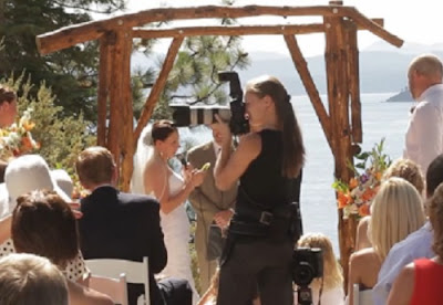 fotógrafa tapa a los novios y malogra el video de bodas
