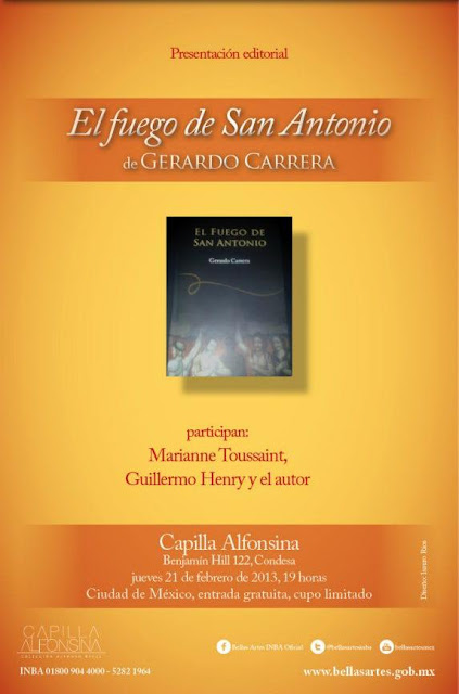 Presentación del libro "El fuego de San Antonio" en la Capilla Alfonsina del INBA