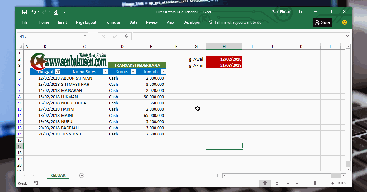 Cara Buat Filter Di Microsoft Excel