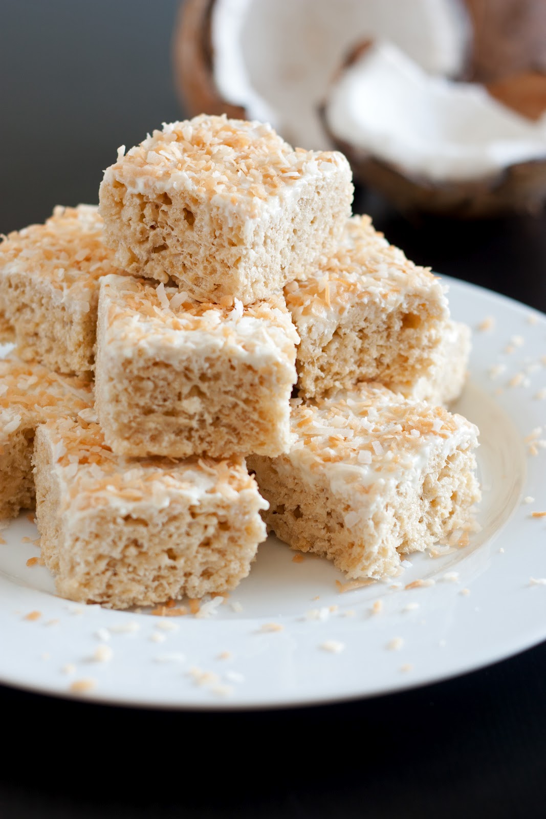 White Chocolate Coconut Rice Krispie Treats Healty Food Recipes