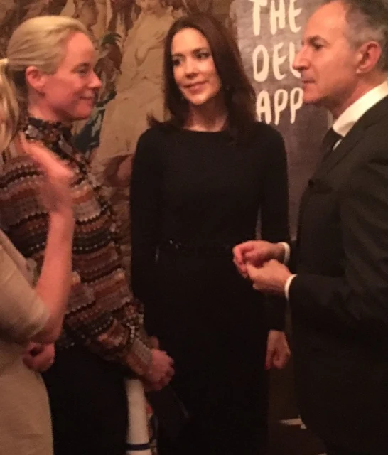 Crown Princess Mary of Denmark attended as patron of the Maternity Foundation the presentation ceremony of the French Embassy's Prize for Human Rights 2015