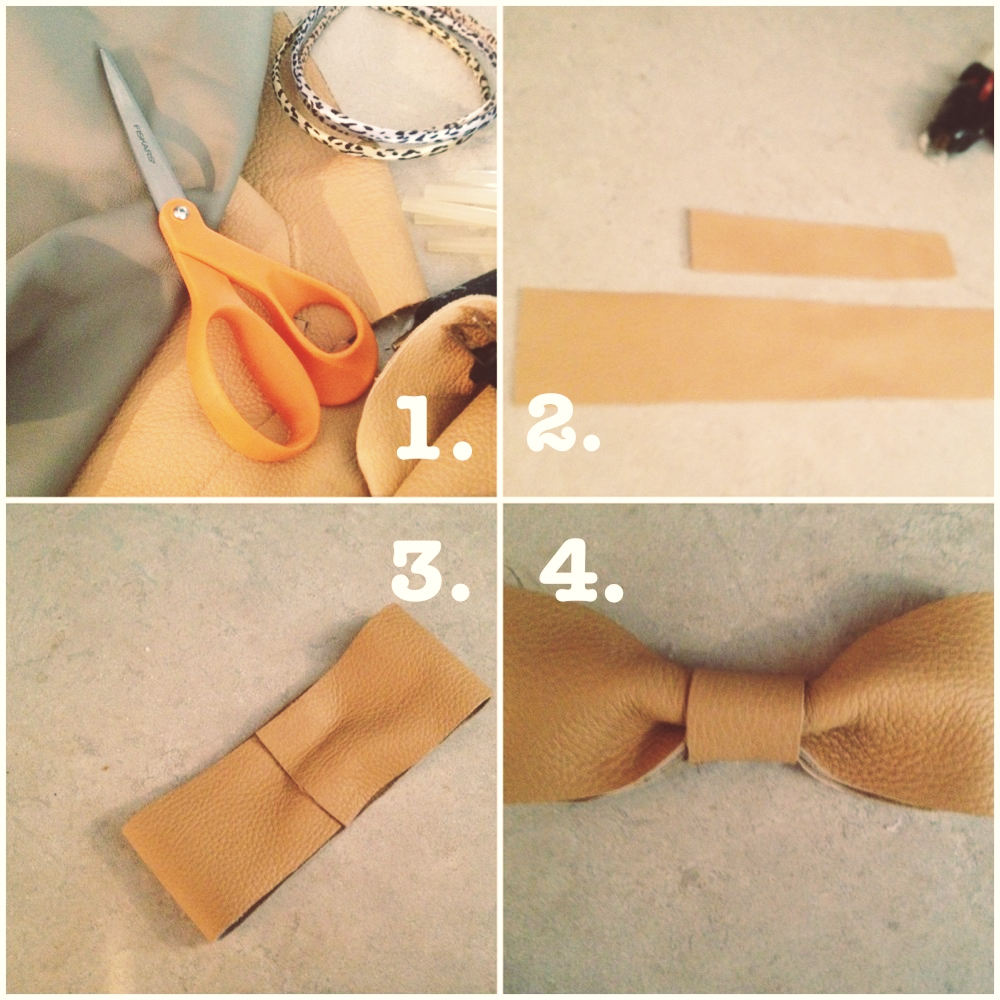 Ashley Thunder Events DIY Leather Bow Headband