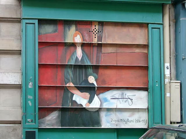 Modigliani shutter, rue Cavallotti, Paris