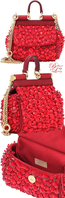 Dolce & Gabbana hot red micro Siciliy shoulder bag #brilliantluxury