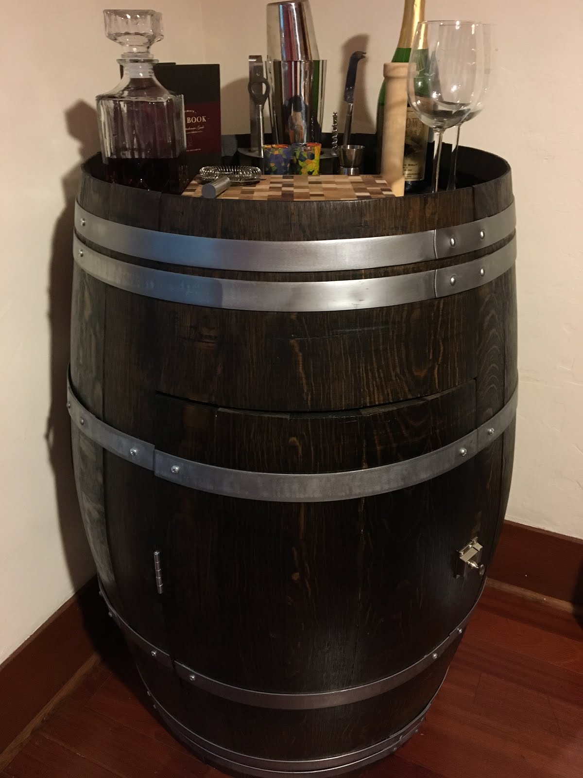 Wine Barrel Liquor Cabinet Or The Never Ending Project Steph
