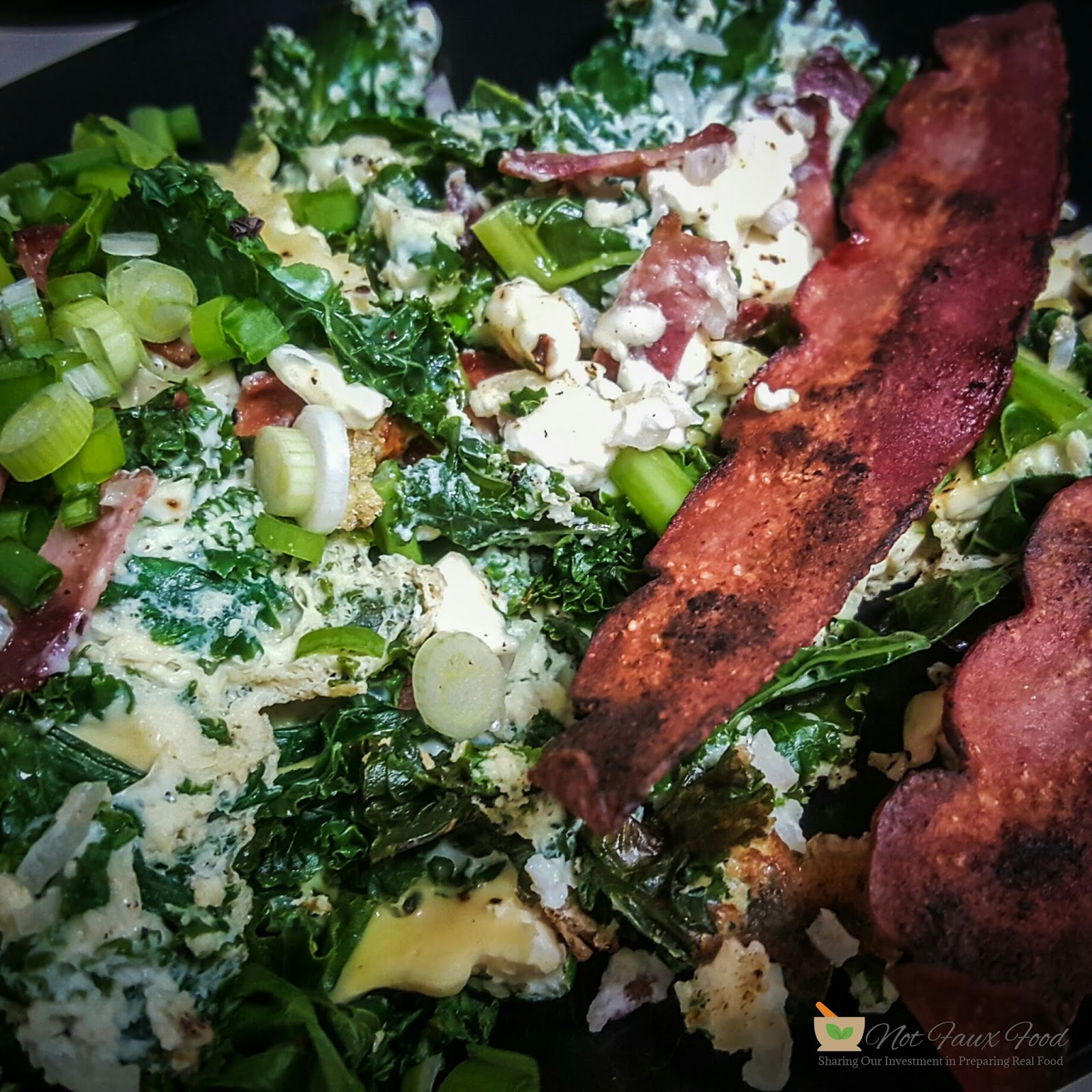 Not Faux Food Kale & 'Bacon' Frittata