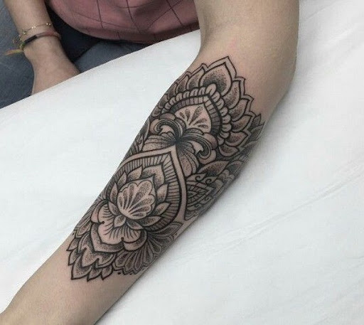 Lotus Mandala Padrão De Tatuagem