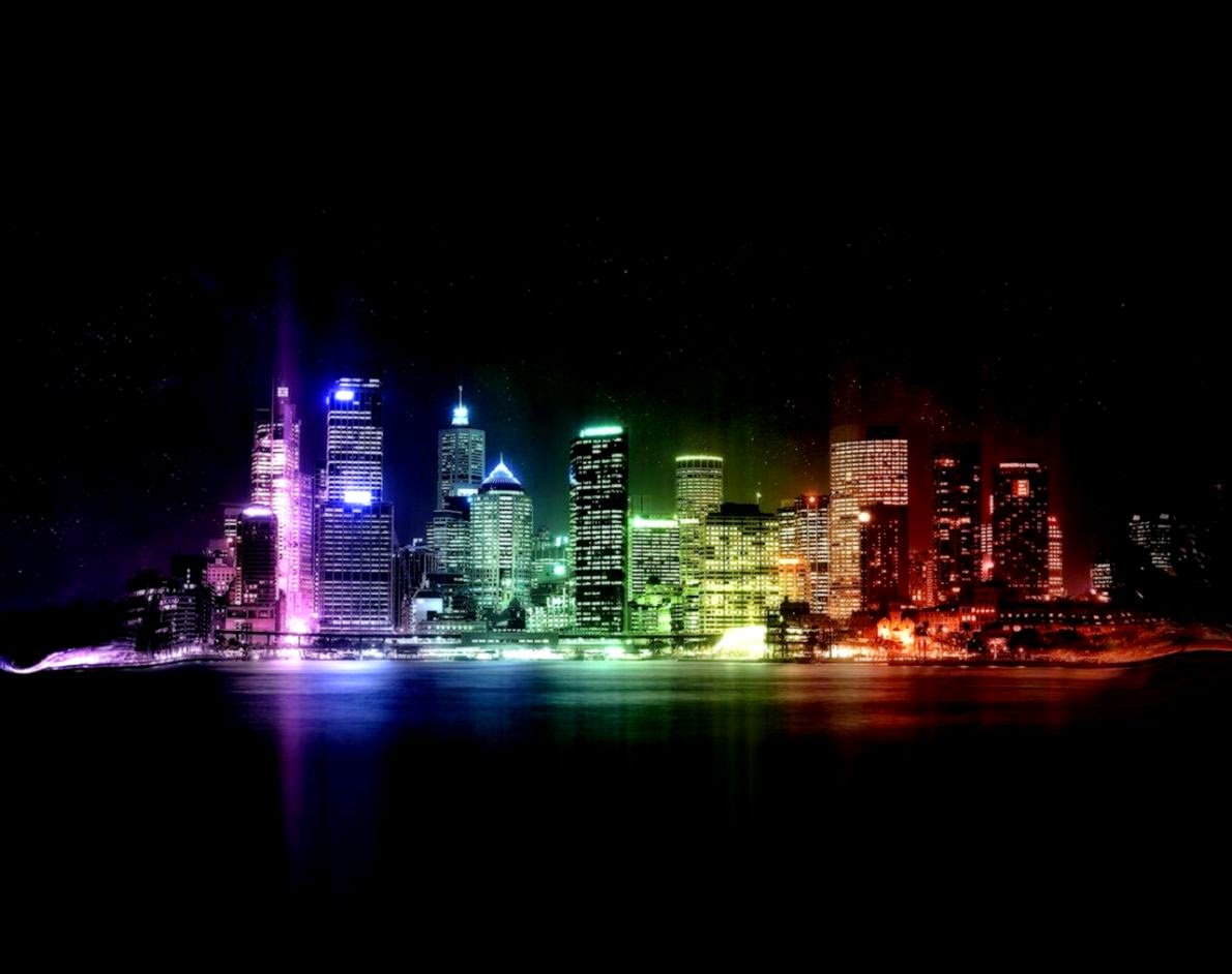 spectacular city lights creative design desktop wallpaper hd