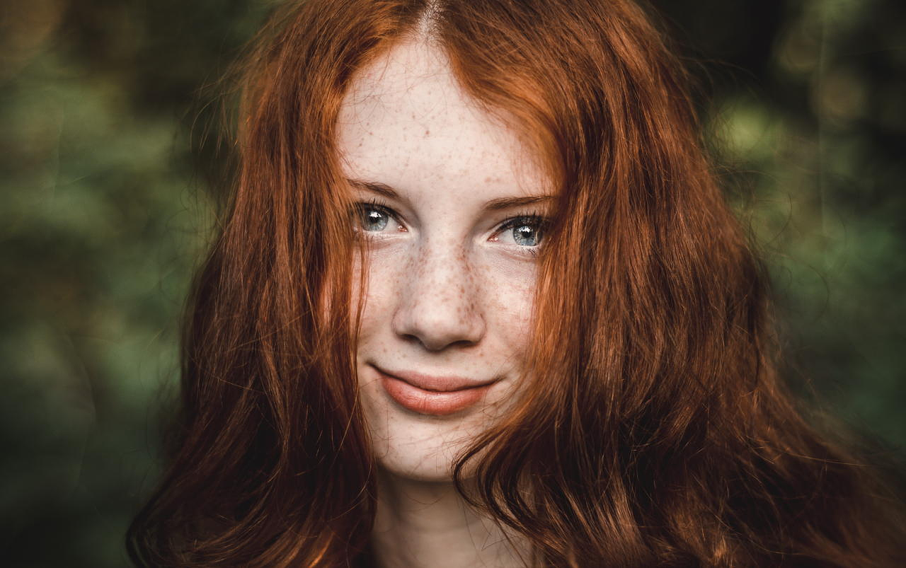 My favorite subject: freckles on a pretty, clear eyed girl.