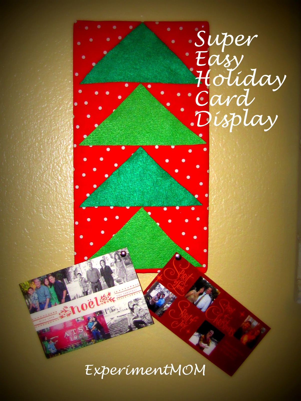 ExperimentMOM Super Easy Lightweight Holiday Card Display