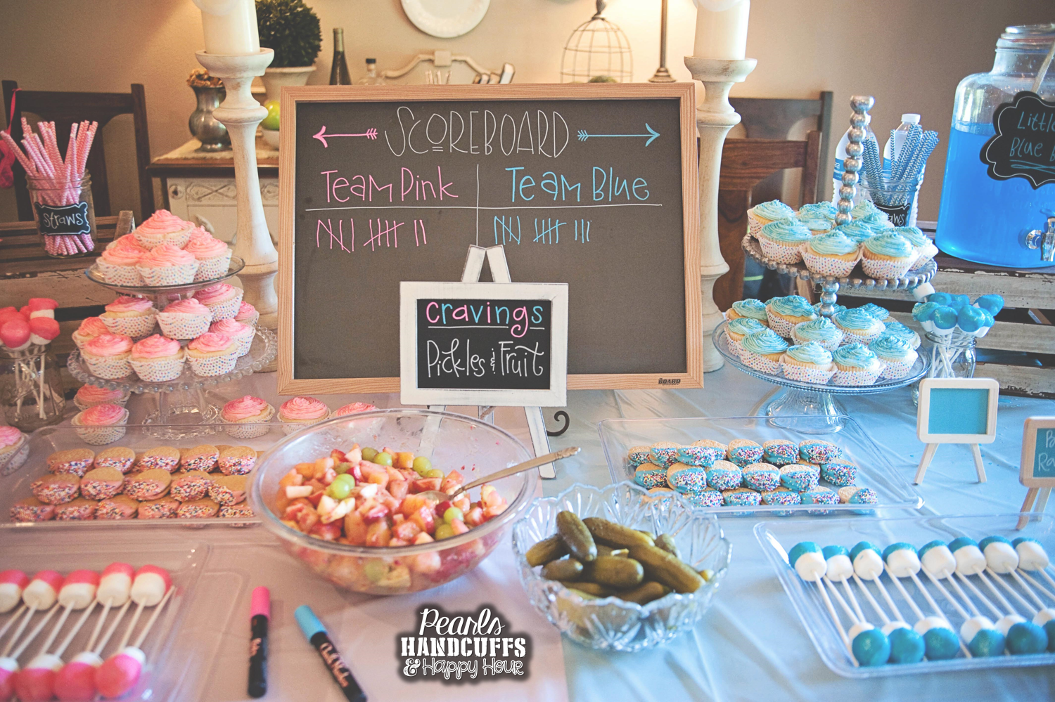 Pearls Handcuffs And Happy Hour Gender Reveal Party