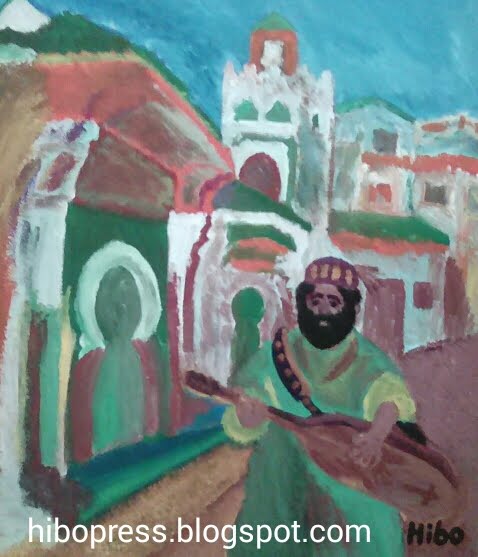 painting : In Tangier for sale/ لوحة سوق الداخل في طنجة للبيع