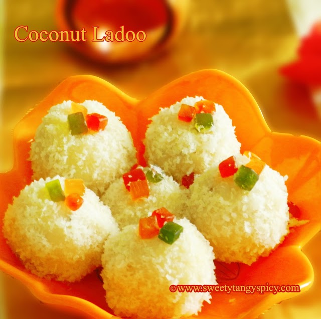 Coconut Ladoo ( Laddu) With Condensed Milk | Coconut ladoo Recipe