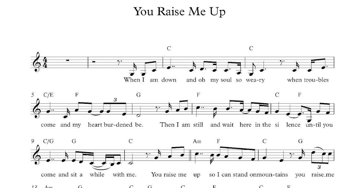 Text You Raise Me Up Deutsch