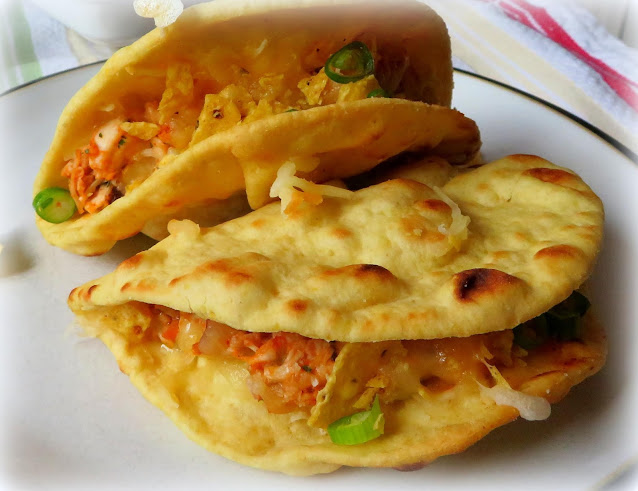 Chipotle Lime Chicken Flatbread Tacos