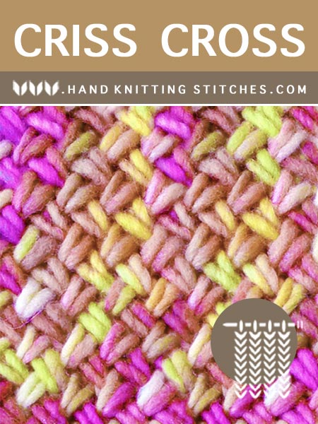 The Art of Hand Knitting Stitches - Criss Cross Twist Pattern #knitting 