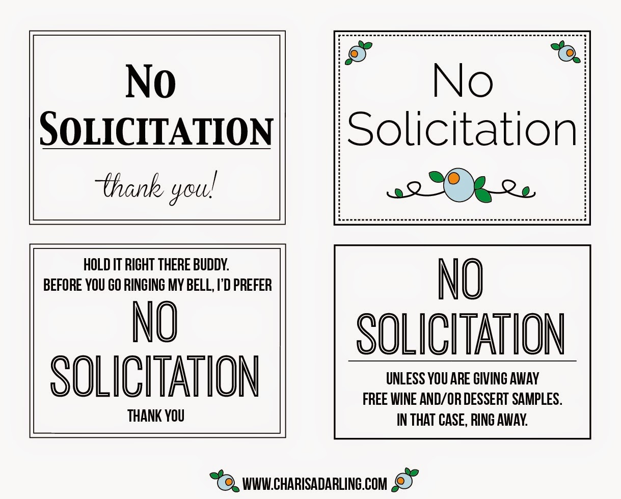 Free Printable No Soliciting Sign Free Printable Funny No Soliciting 