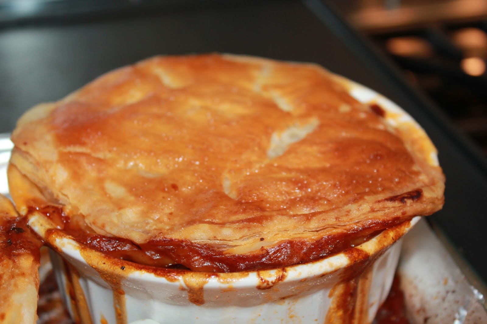 Sisters Luv 2 Cook Beef Pot Pies Topped with Puff Pastry
