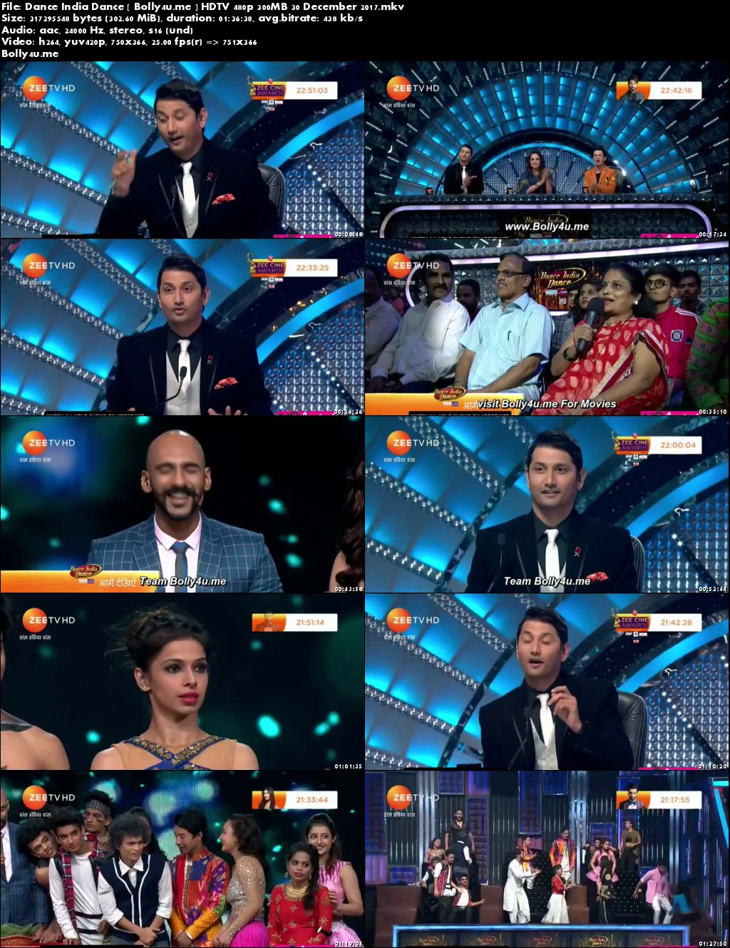 Dance India Dance HDTV 480p 300MB 30 Dec 2017 Download