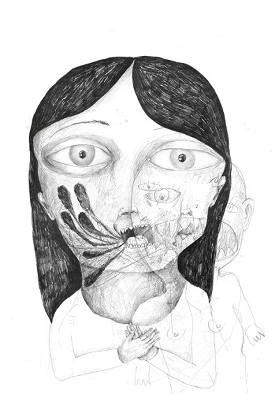 "Smoke" - Stefan Zsaitsits - 2011 | creative emotional drawings, art black and white, cool stuff, pictures, deep feelings | imagenes chidas imaginativas, emociones y sentimientos