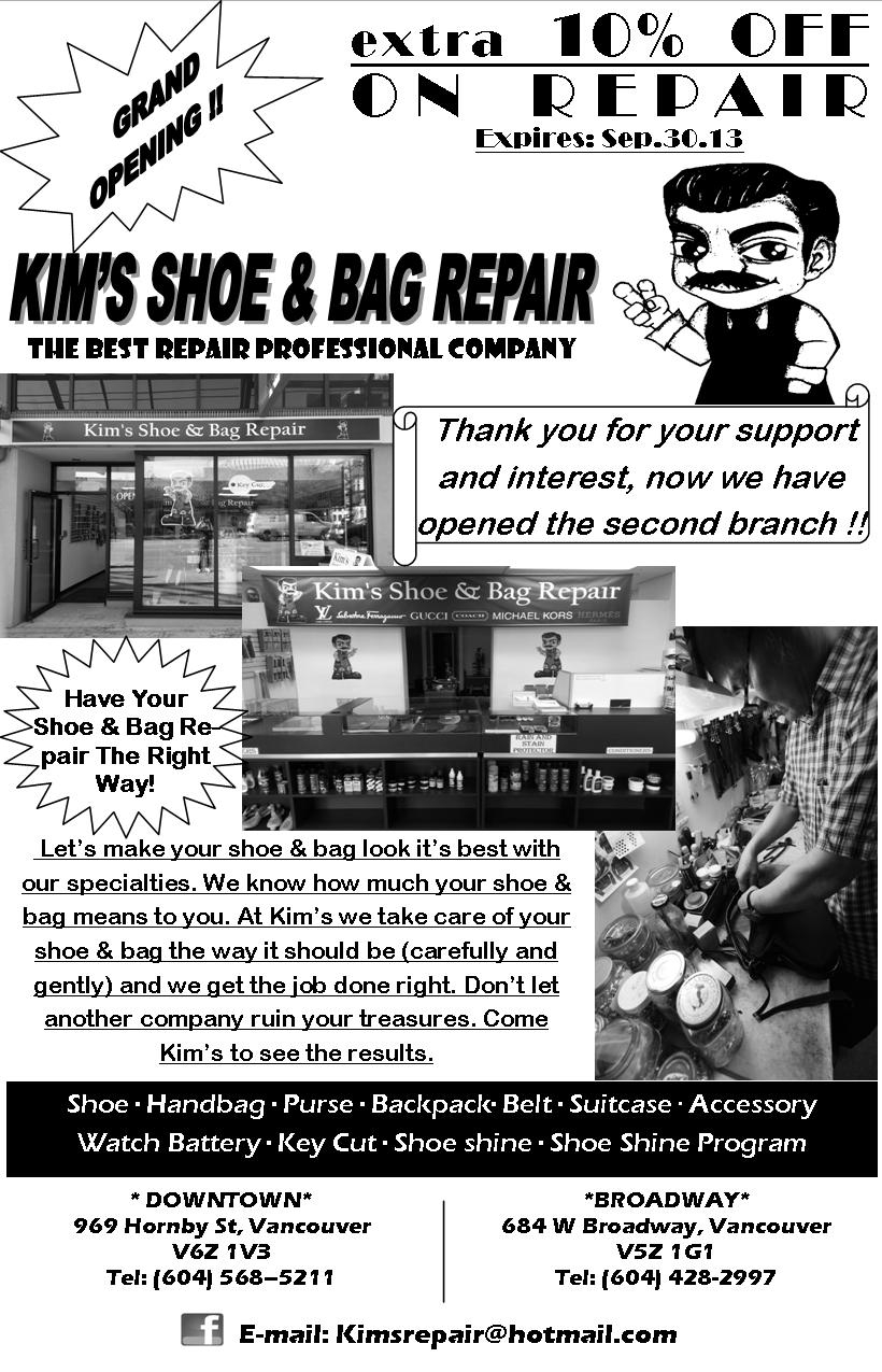 Kim&#39;s Shoe & Bag Repair: Canada #1 Shoe & Bag Repair Shop
