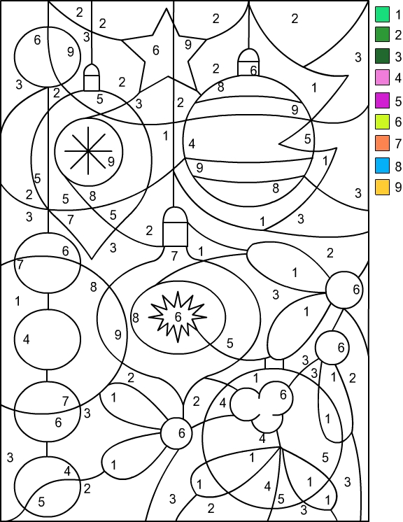 Nicole's Free Coloring Pages: COLOR BY NUMBERS!