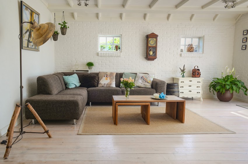 Apartment Architecture Wooden Table on Carpet Apartment Architecture Wooden Table on Carpet