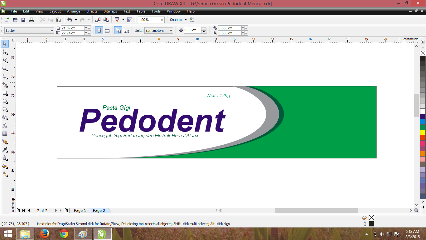 Desain Produk Kemasan Corel Draw