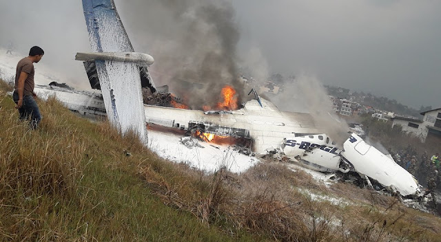  Photos: At least 38 dead after Bangladeshi plane with 67 passengers crashes and bursts into flames at airport in Nepa