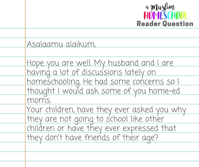 Home School FAQs Reader Questions over on amuslimhomeschool.com - asking about socialisation