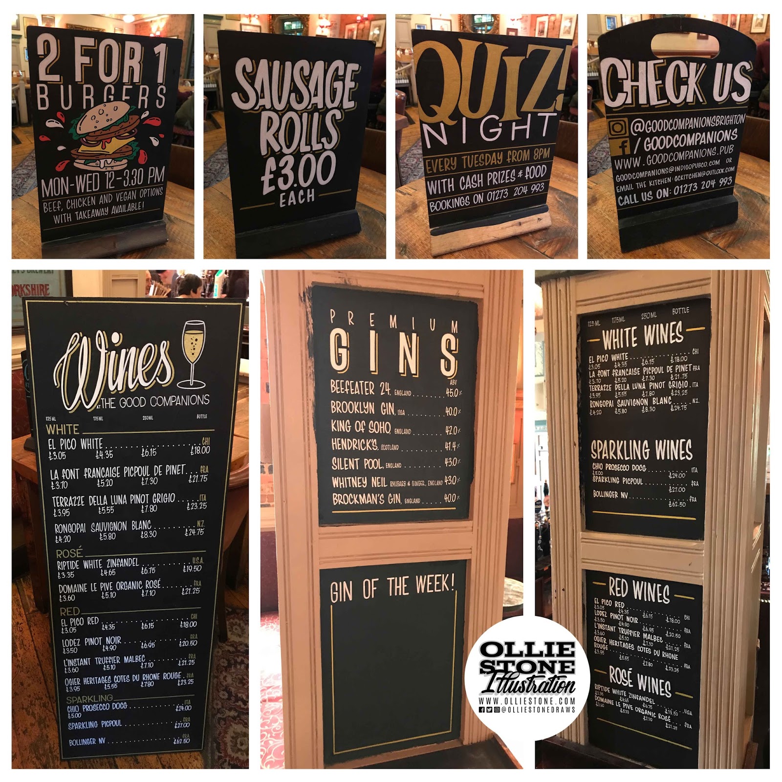 Chalk Sign Writer by Ollie Stone Handpainted signage and chalkboards.