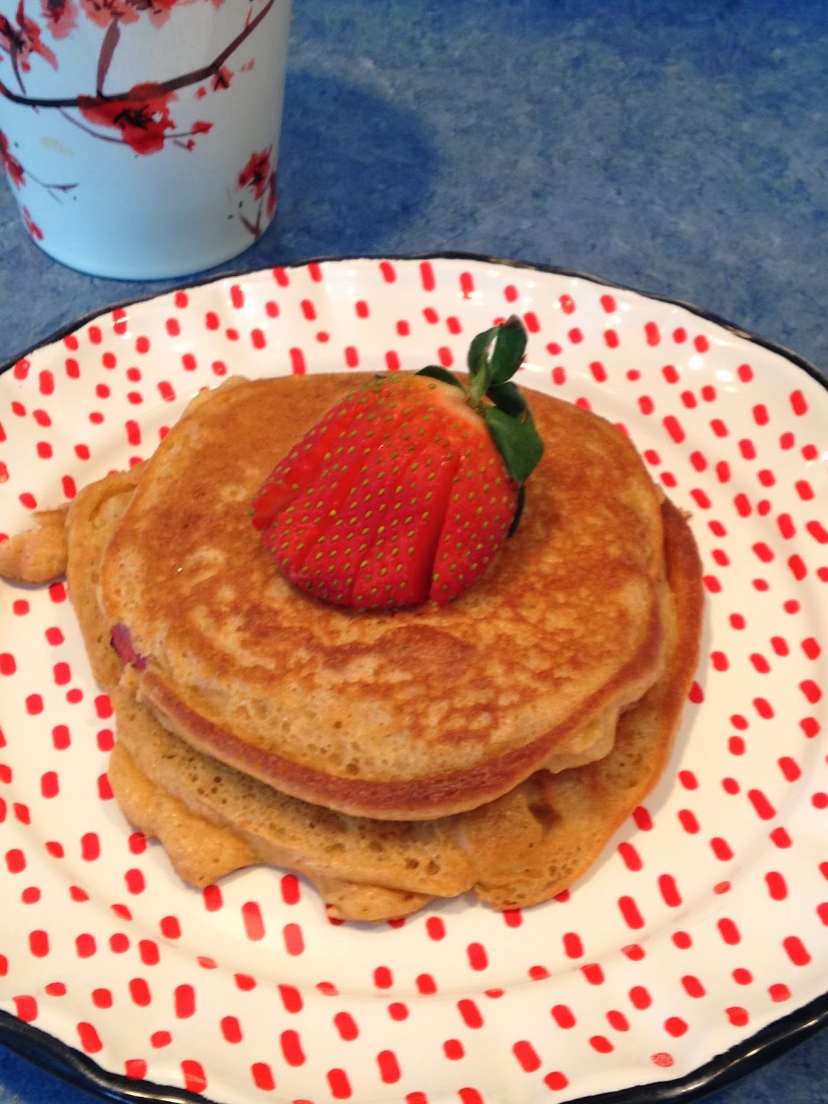 Strawberry Sour Cream Pancakes