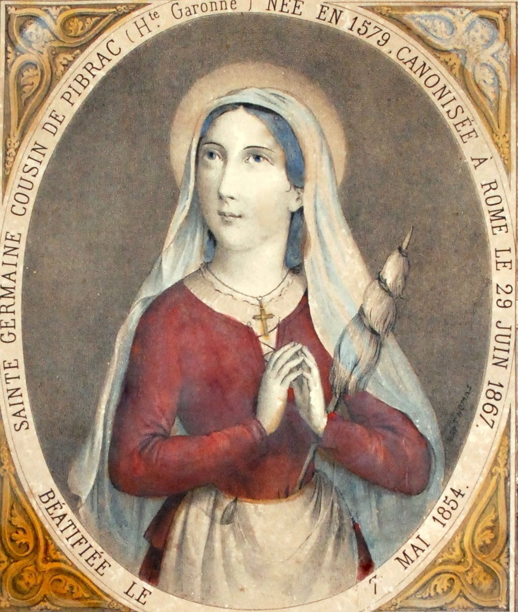 AUX 2 TABLES... Sainte Germaine de Pibrac.