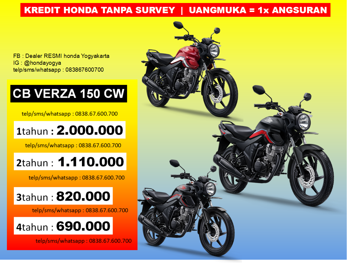 dealer motor honda yogyakarta promo kredit tanpa survey