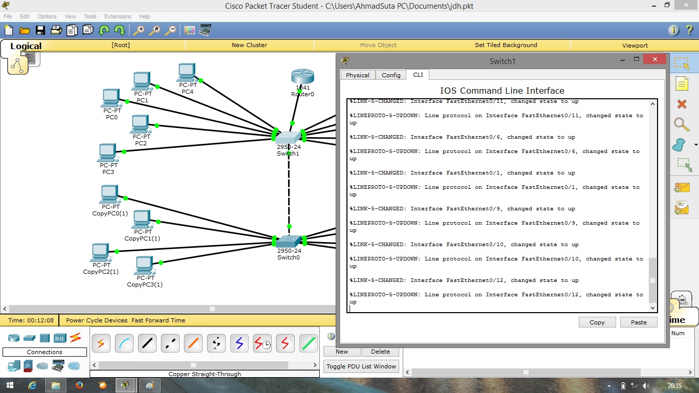TUTORIAL CONFIGURASI VLAN MENGGUNAKAN 2 SWITCH DENGAN 1 ROUTER I