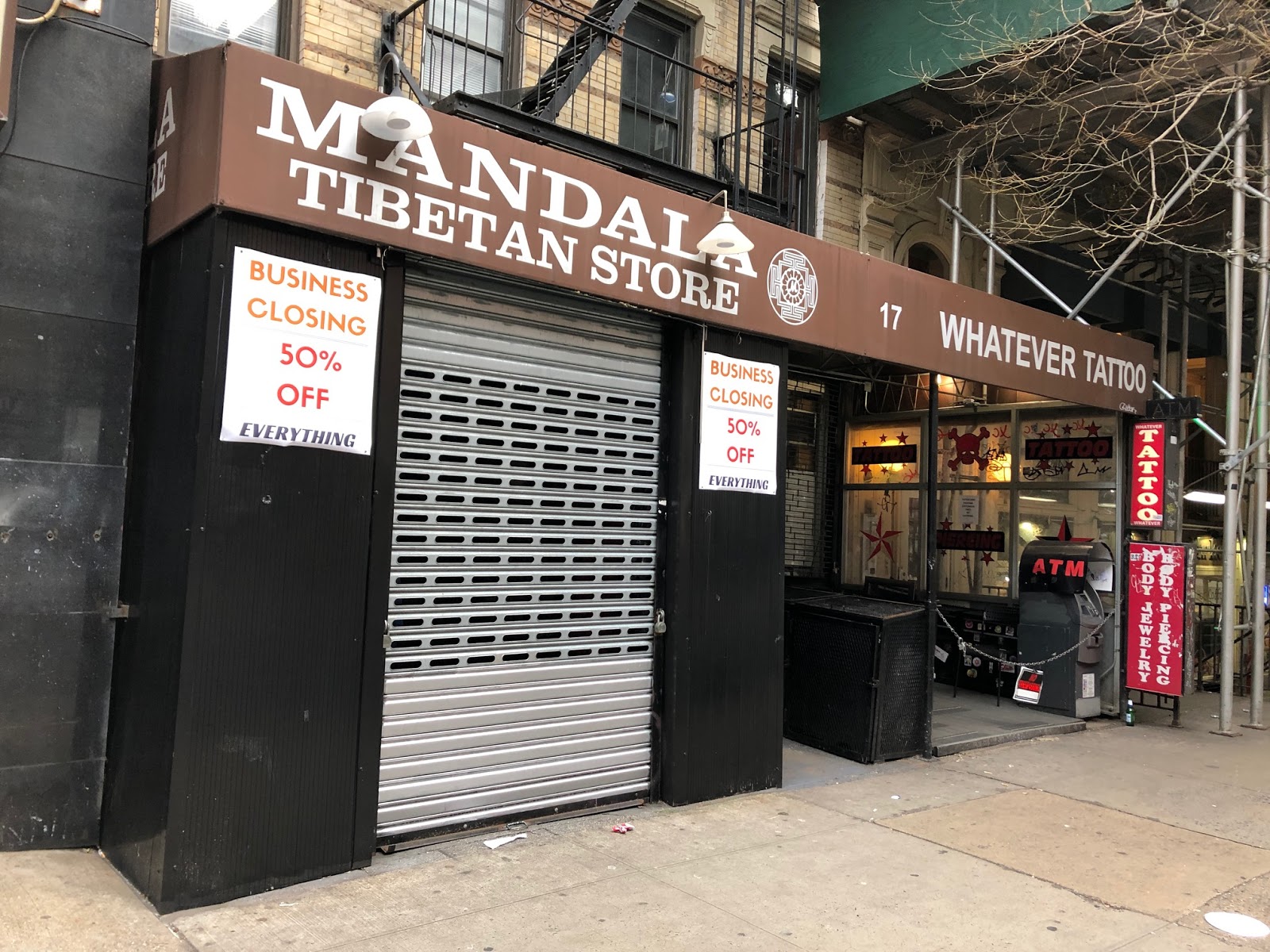 EV Grieve Mandala Tibetan Store is closing on St. Mark's Place