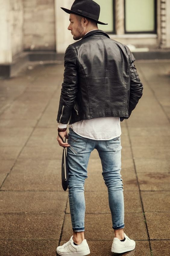 look masculino com adidas superstar