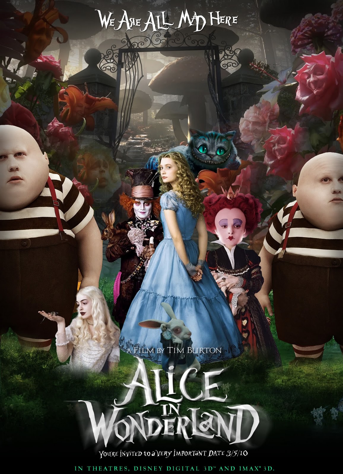 G324-A2 Coursework: Film Poster Analysis - Alice in Wonderland (2010)
