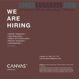 Open Recruitment at Canvas Creative Surabaya April 2019