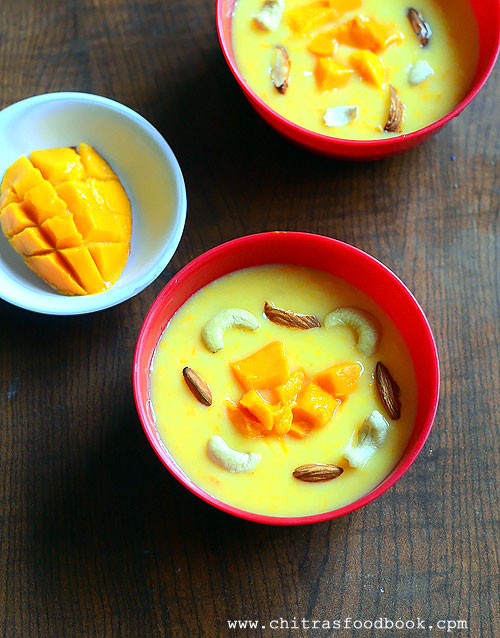 Mango Custard Recipe - Fruit custard with mango