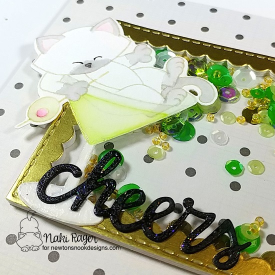 Cheers to You Card by Naki Rager | Newton Celebrates and Cocktail Mixer Stamp Sets by Newton's Nook Designs #newtonsnook #handmade