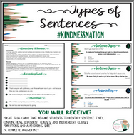 https://www.teacherspayteachers.com/Product/FREE-Sentence-Types-Task-Cards-kindnessnation-2969728