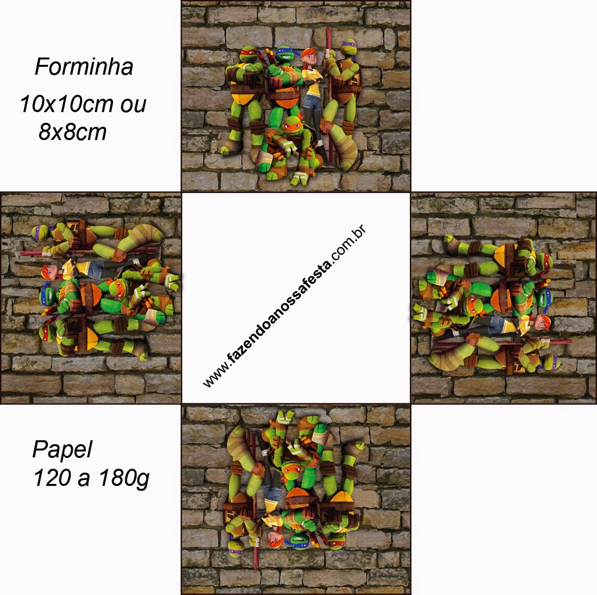 Ninja Turtles Free Printable Boxes.