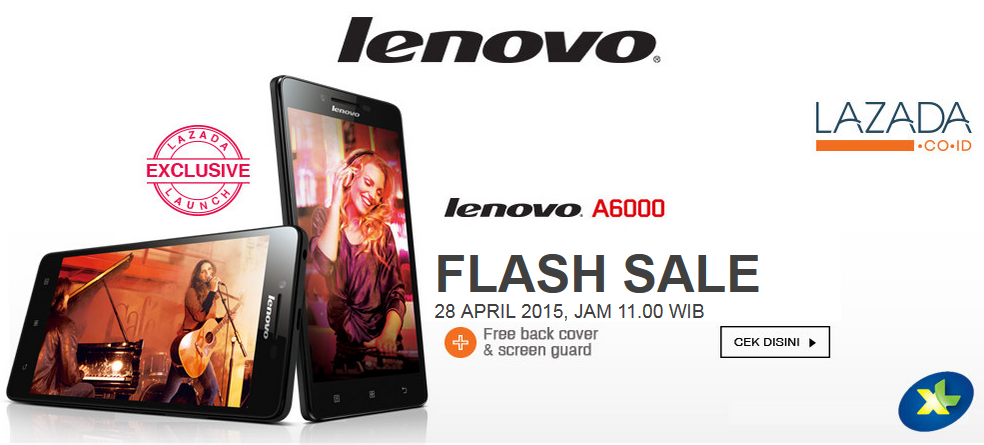 lenovo a6000 flash sale 28 April 2015 jam 11 siang